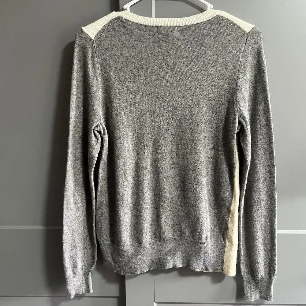 J.Crew Women Intarsia Colorblock Geometric Knit Sweater Medium Academia